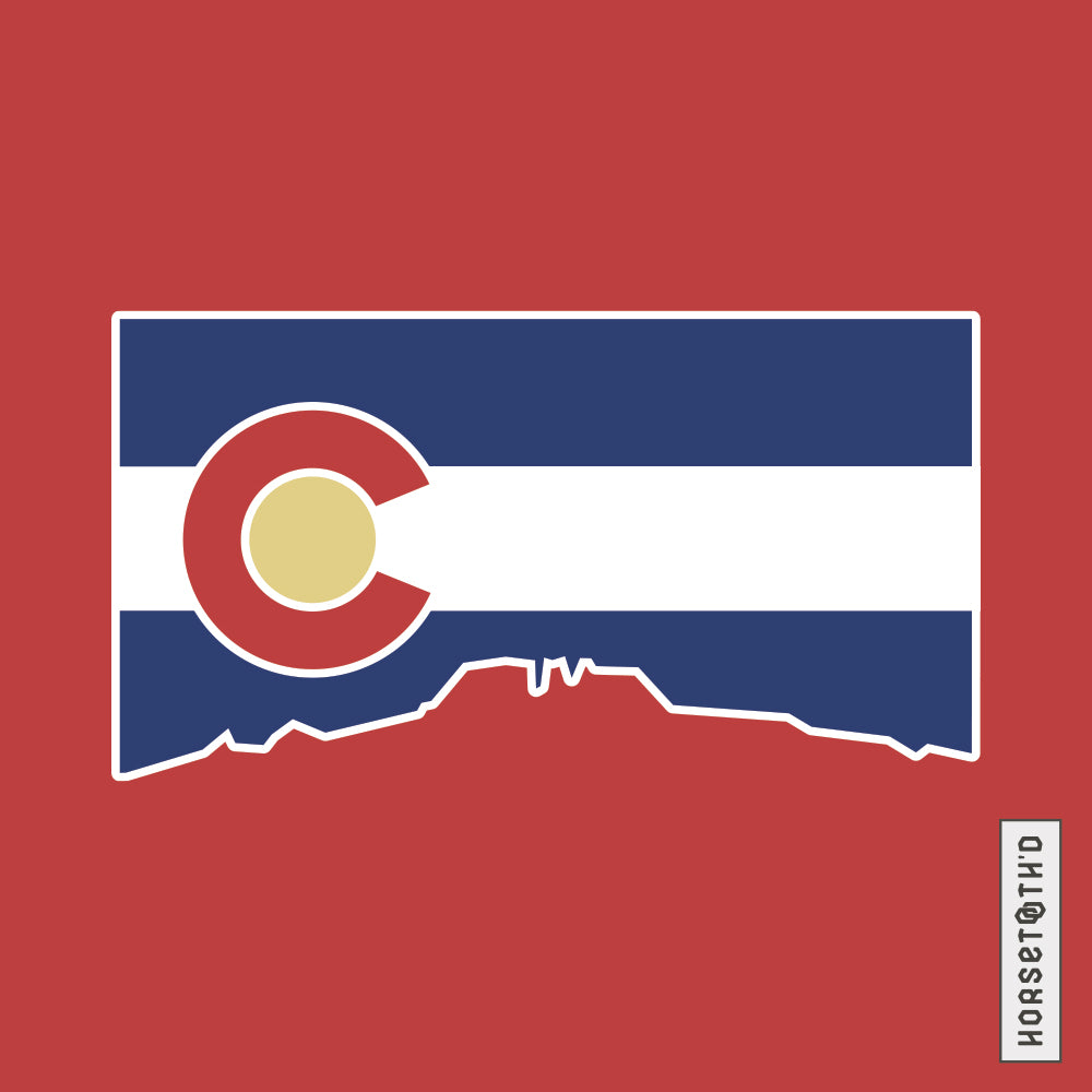 Colorado Flag Cutout Beach Towel