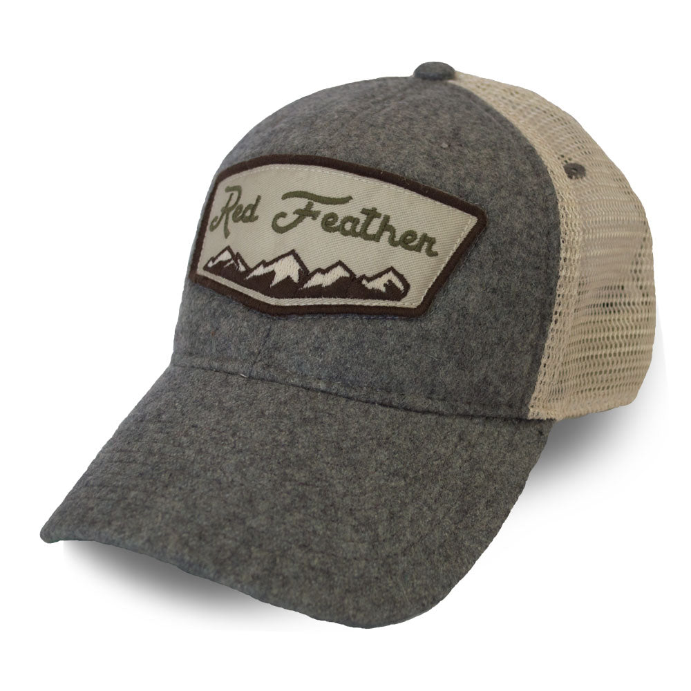 Red Feather Wool Hat