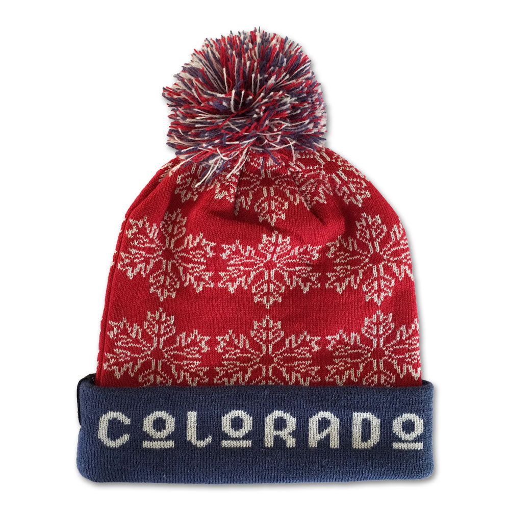 Snowflake Colorado POM Beanie