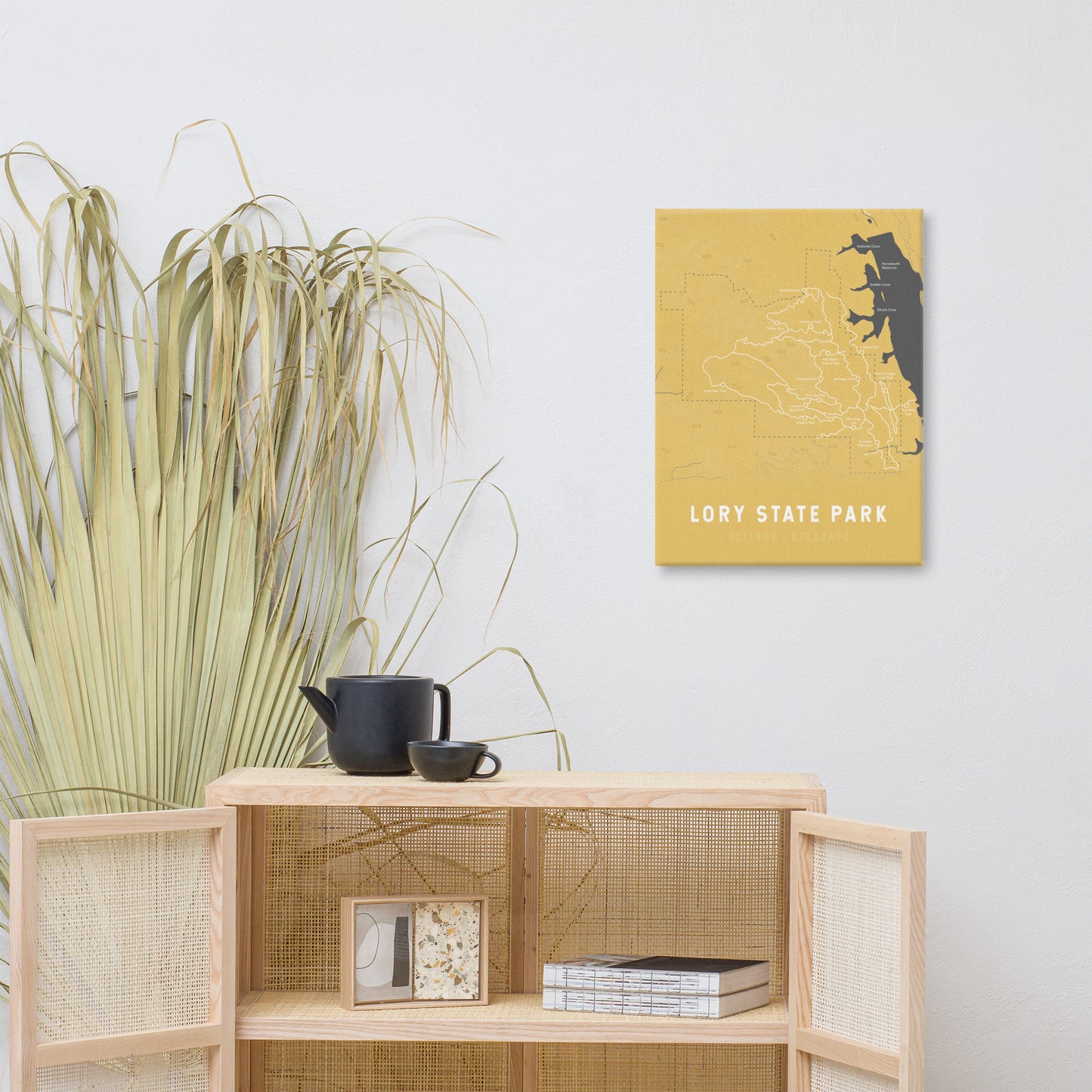 Lory State Park Colorado Map Canvas Print (Yellow)
