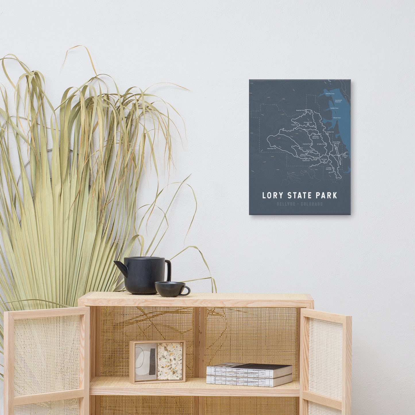 Lory State Park Colorado Map Canvas Print (Blue)