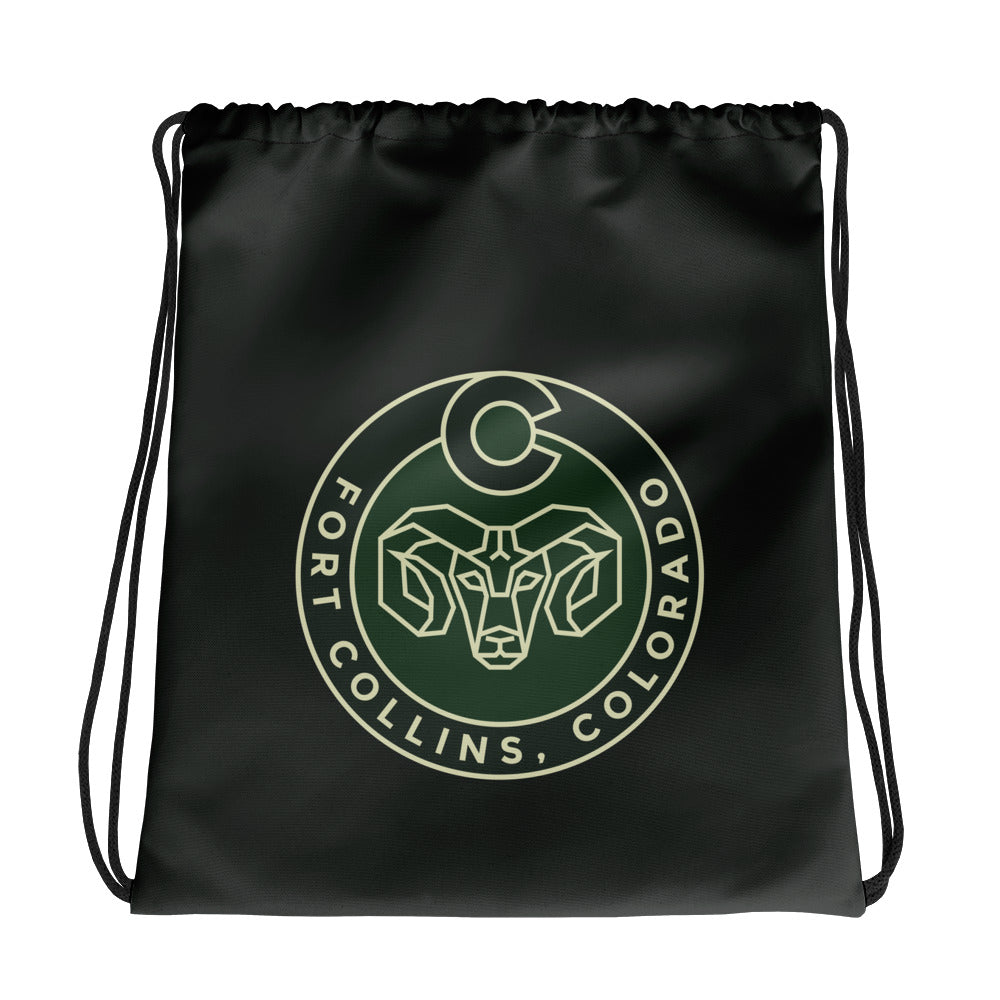 Fort Collins Ram Drawstring Bag