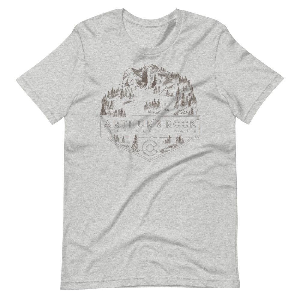 Arthur's Rock Lory State Park T Shirt Athletic Heather