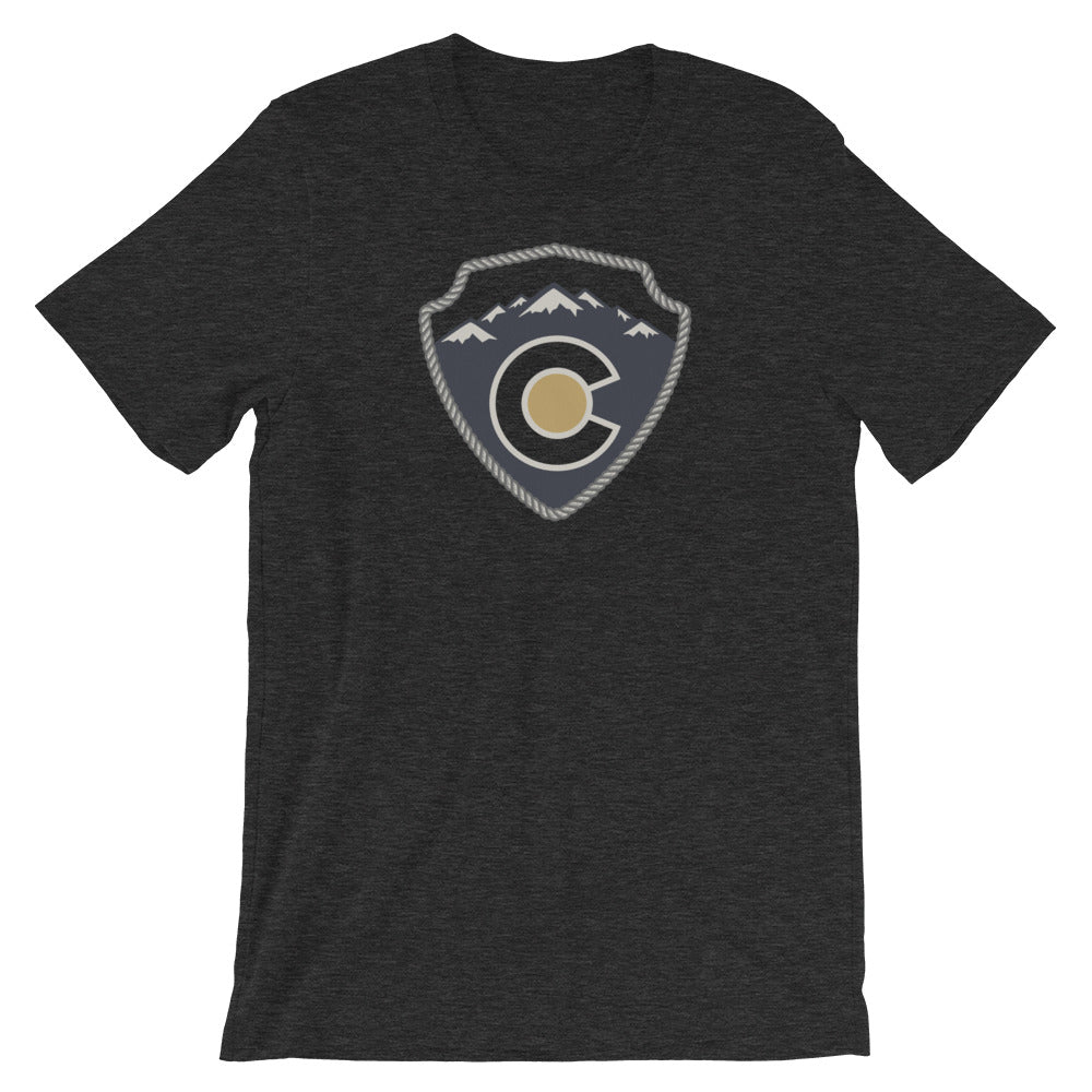 Colorado Mountain Sign T-Shirt Dark Grey Heather