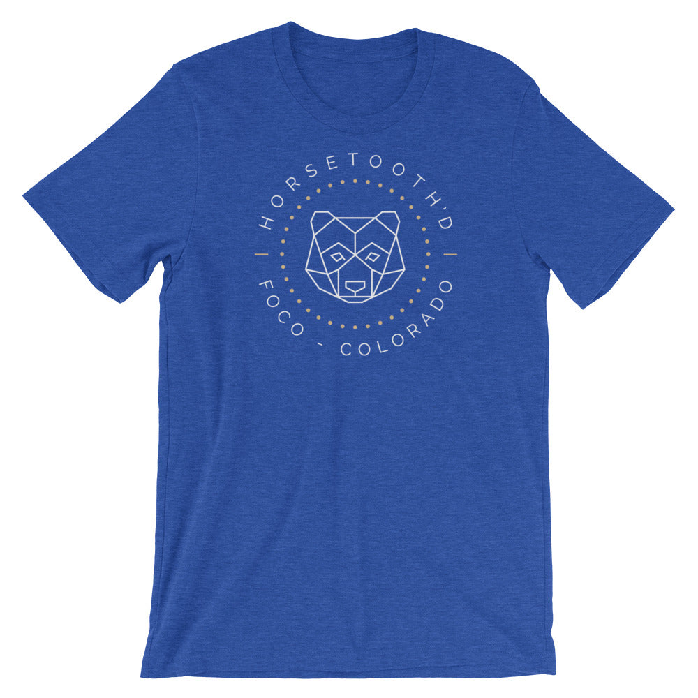 Horsetooth'd Bear FOCO Colorado T-Shirt Heather True Royal