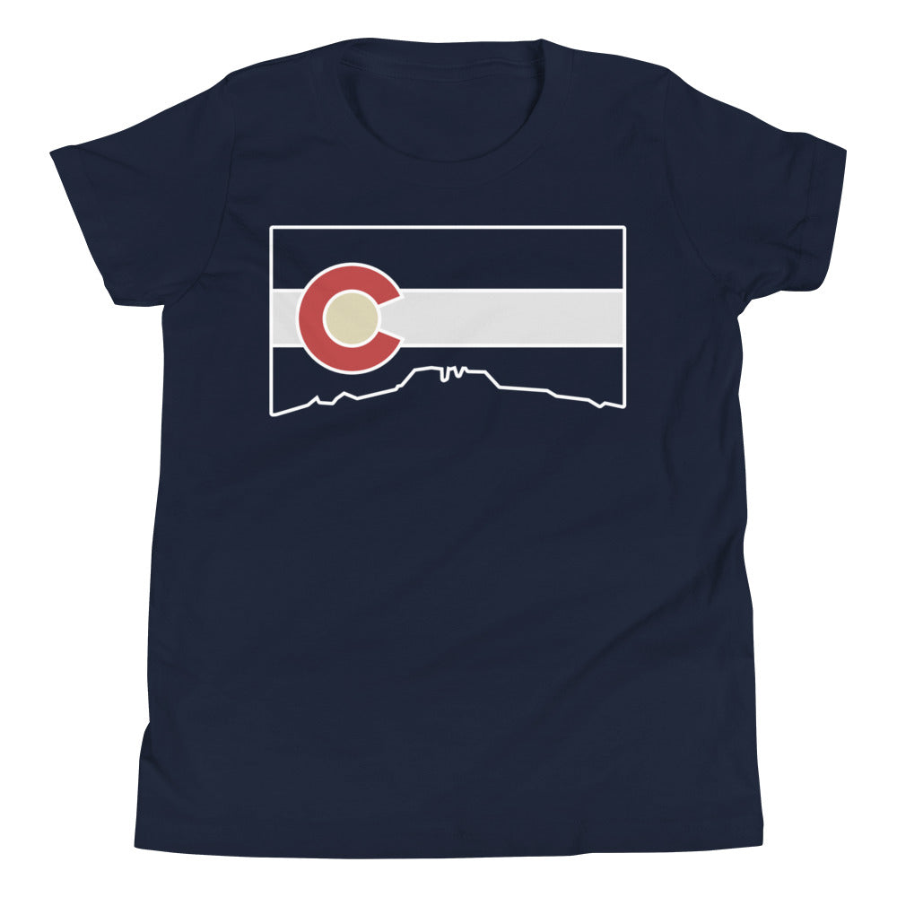 Flag Cutout Youth Tee Shirt