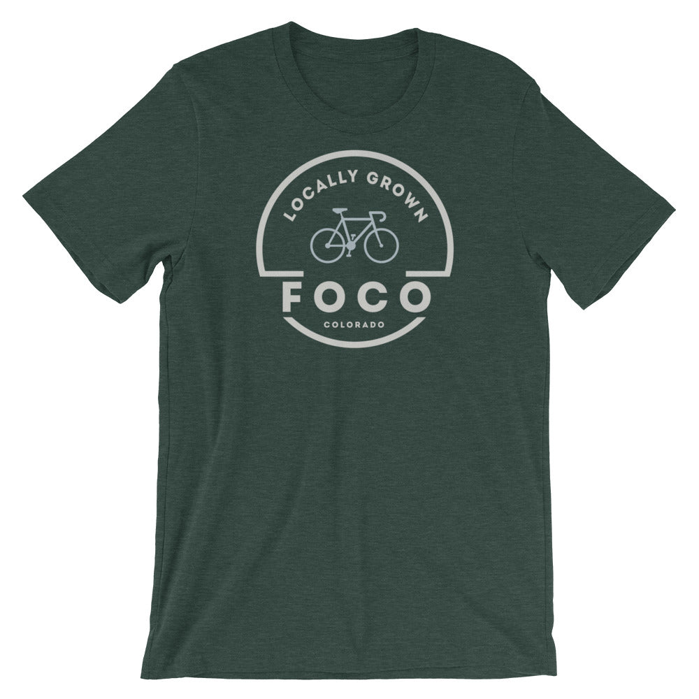 Locally Grown Bike Colorado T-Shirt Heather Forest