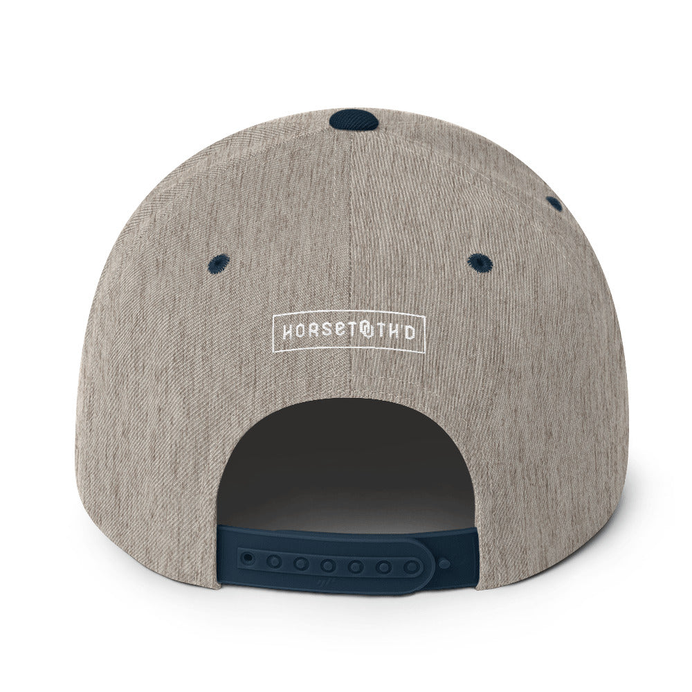 Horsetooth'd FOCO Snapback Hat | Colorado Flag Hat Heather Grey/Navy Back