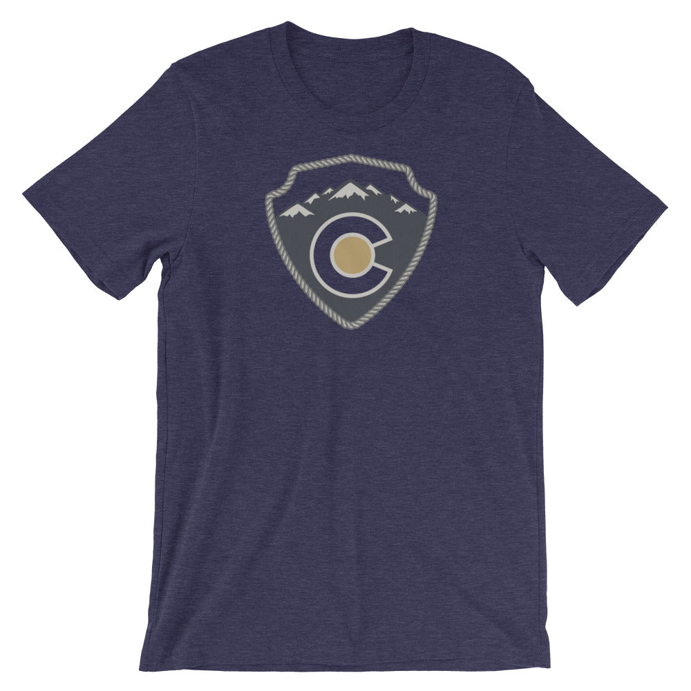 Colorado Mountain Sign T-Shirt Heather Forest