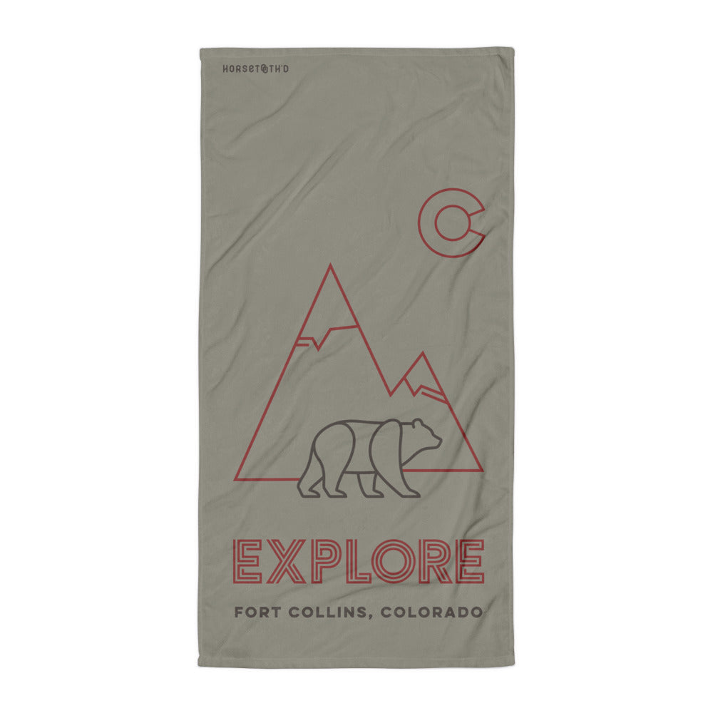 Explore Bear Beach Towel