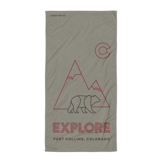 Explore Bear Beach Towel