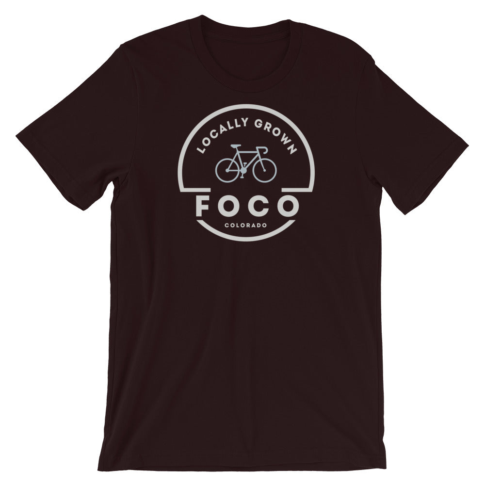 Locally Grown Bike Colorado T-Shirt Oxblood Black