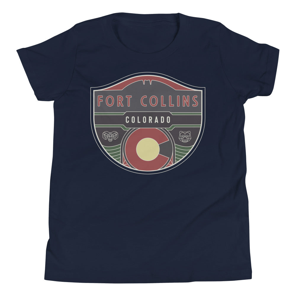 Fort Collins Badge Youth Tee Shirt