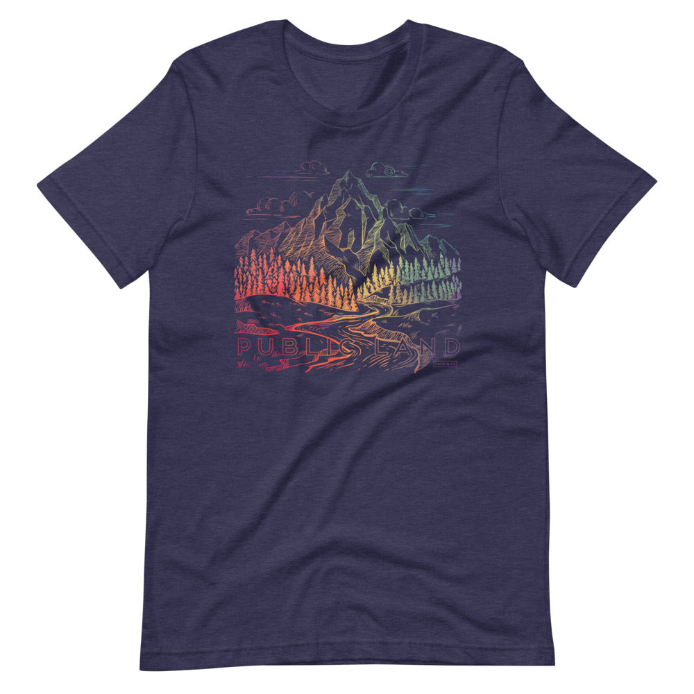 Public Land Color Burst T-Shirt Heather Midnight