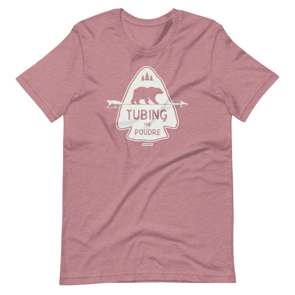 Tubing the Poudre T-Shirt Heather Orchid