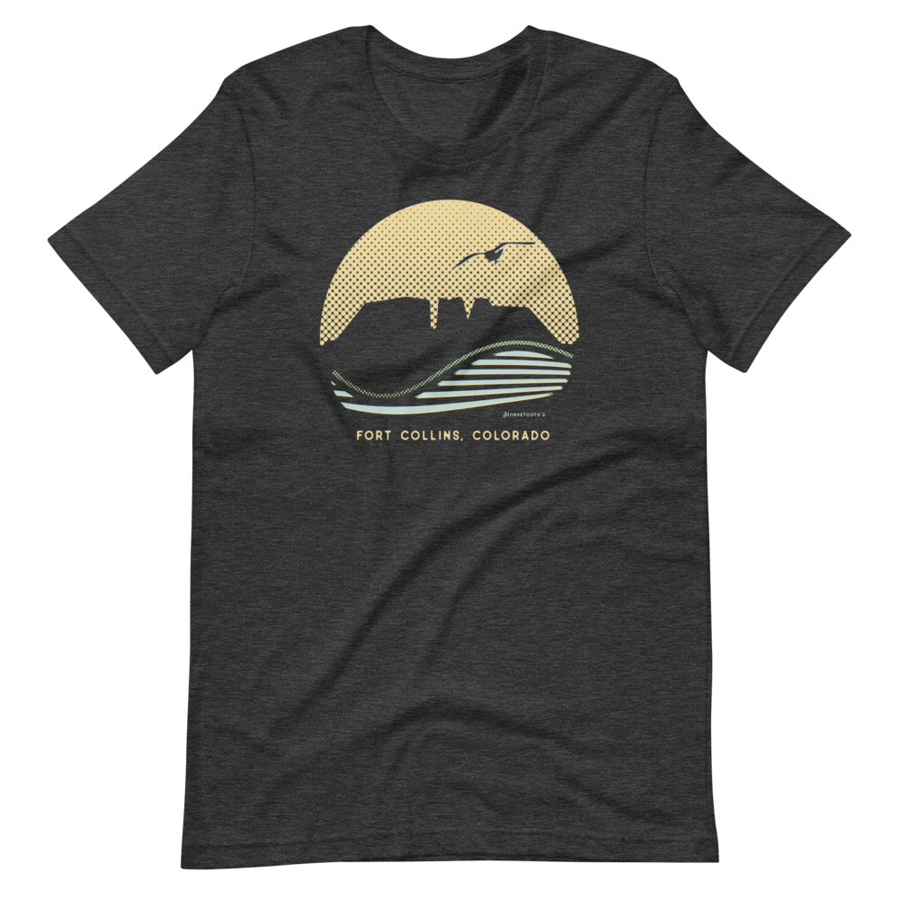 Lake Life Fort Collins Colorado T-Shirt Dark Grey Heather