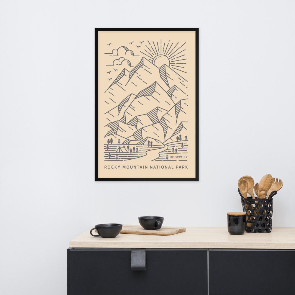 Rocky Mountain National Park Lines (Candlelight) FRAMED Premium Photo Poster