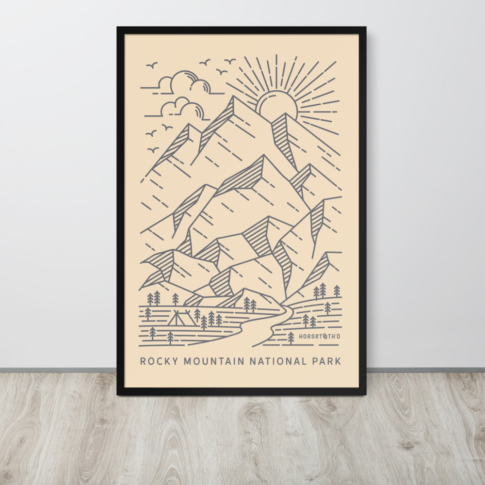 Rocky Mountain National Park Lines (Candlelight) FRAMED Premium Photo Poster