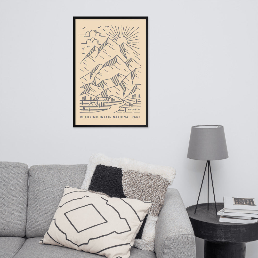 Rocky Mountain National Park Lines (Candlelight) FRAMED Premium Photo Poster