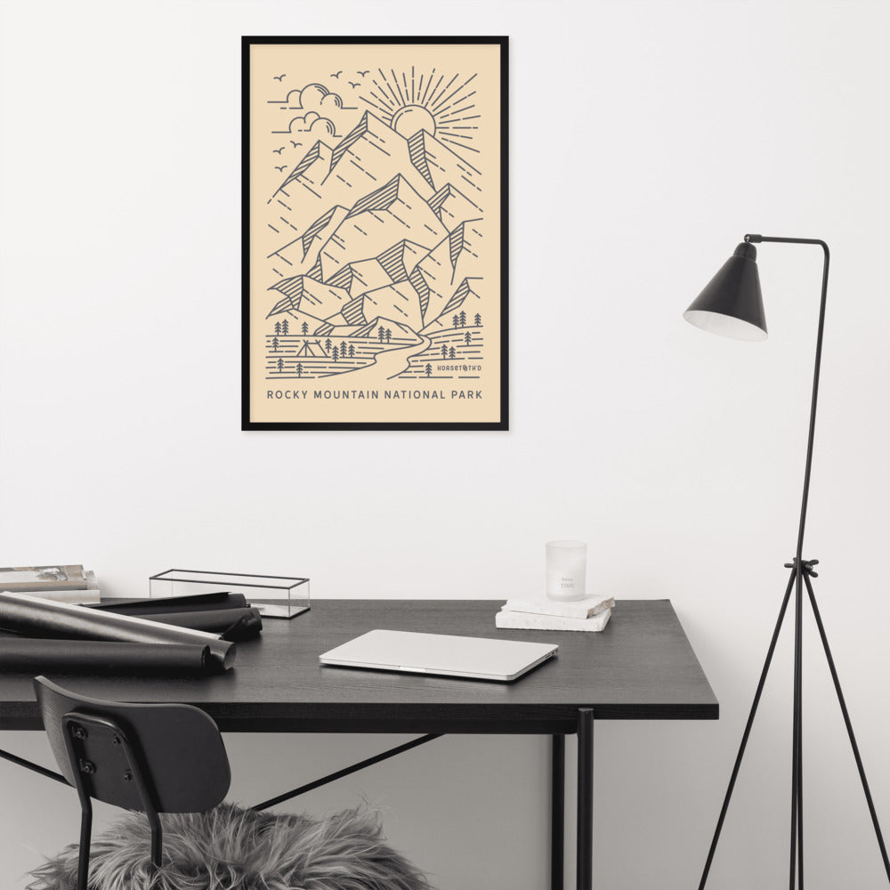 Rocky Mountain National Park Lines (Candlelight) FRAMED Premium Photo Poster