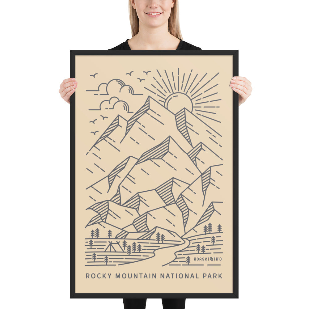 Rocky Mountain National Park Lines (Candlelight) FRAMED Premium Photo Poster