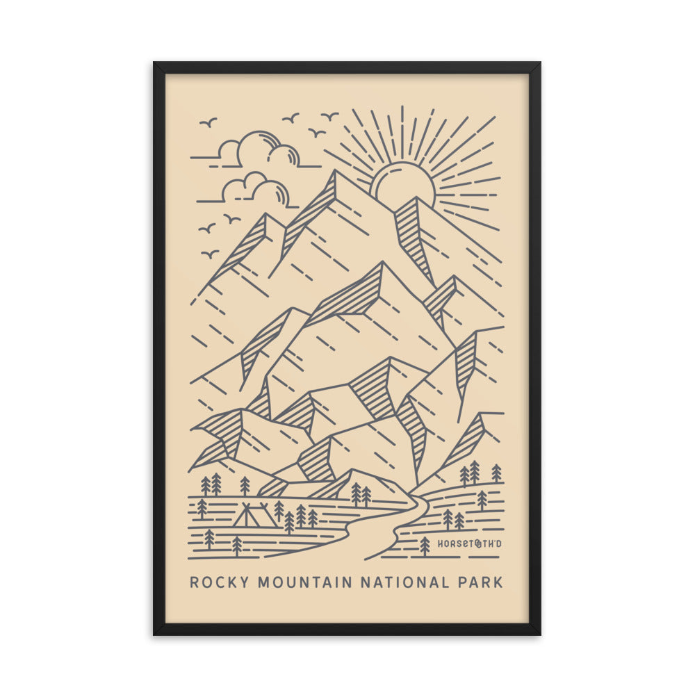 Rocky Mountain National Park Lines (Candlelight) FRAMED Premium Photo Poster