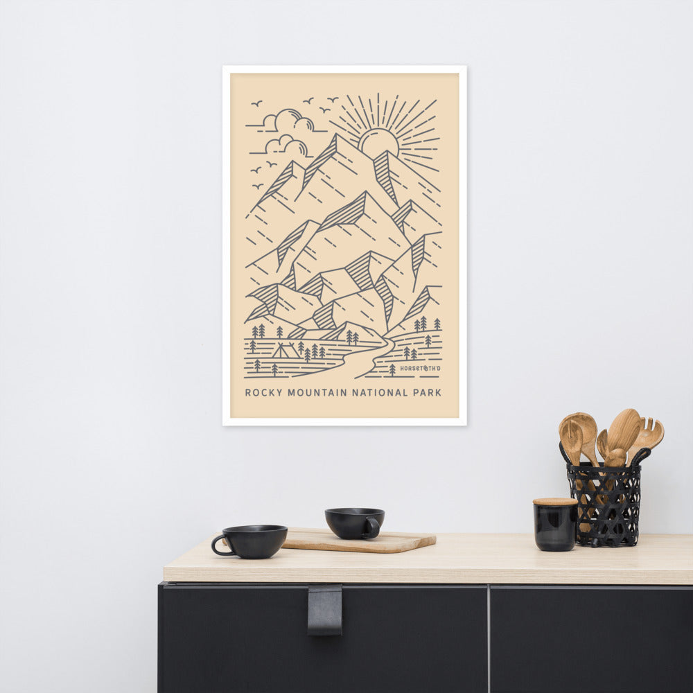Rocky Mountain National Park Lines (Candlelight) FRAMED Premium Photo Poster