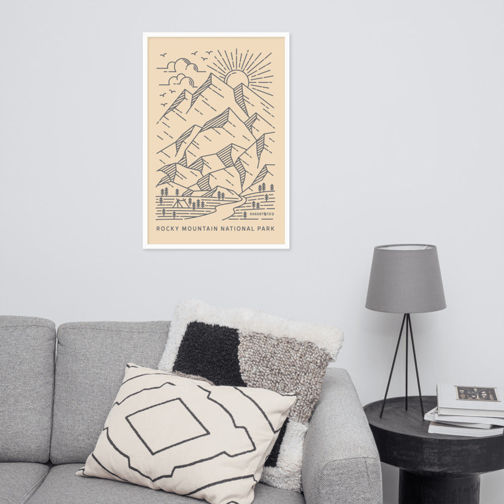 Rocky Mountain National Park Lines (Candlelight) FRAMED Premium Photo Poster