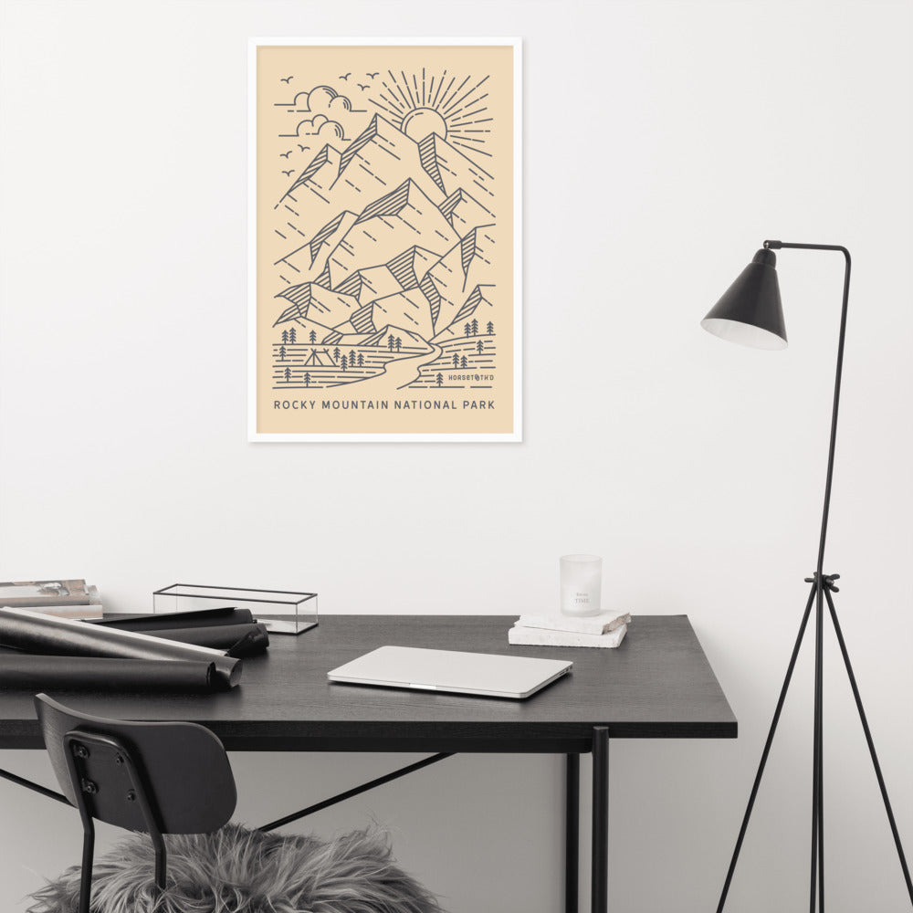 Rocky Mountain National Park Lines (Candlelight) FRAMED Premium Photo Poster
