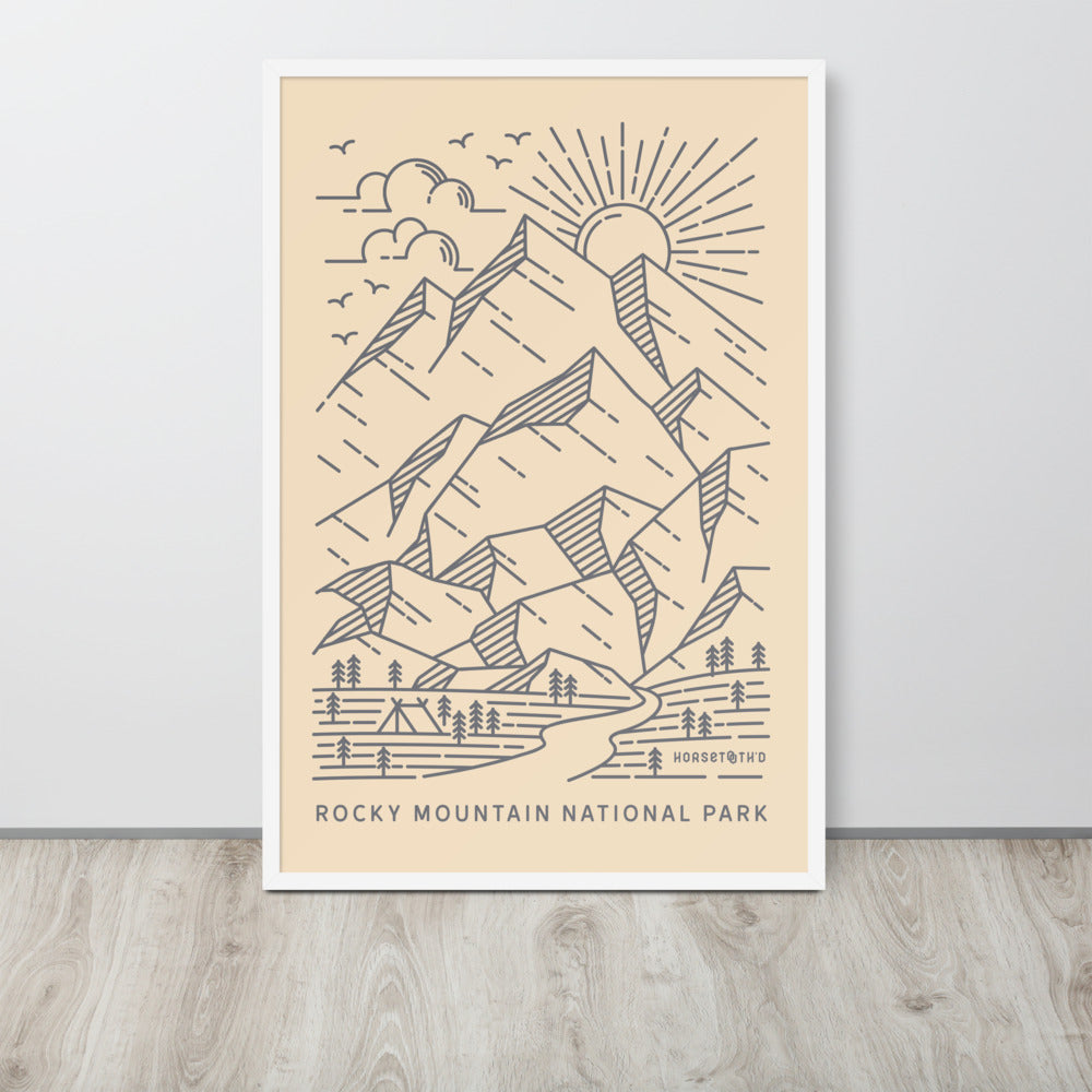 Rocky Mountain National Park Lines (Candlelight) FRAMED Premium Photo Poster