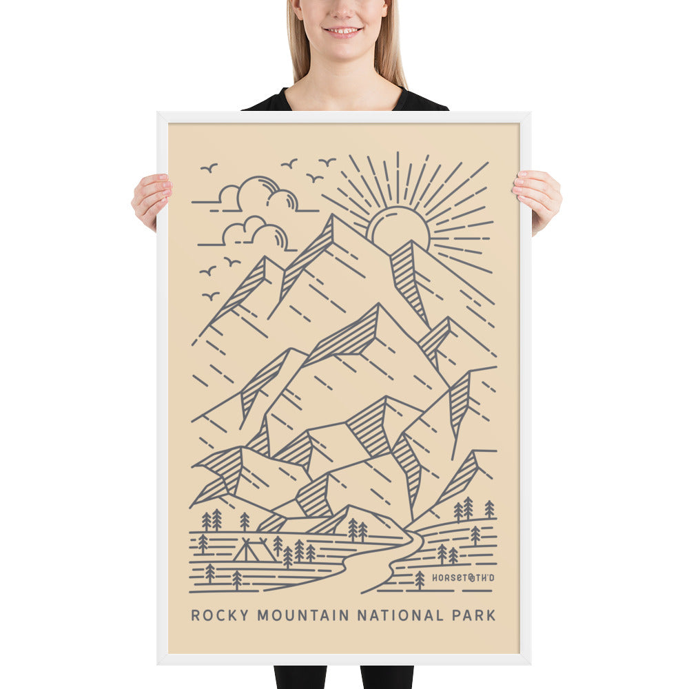 Rocky Mountain National Park Lines (Candlelight) FRAMED Premium Photo Poster