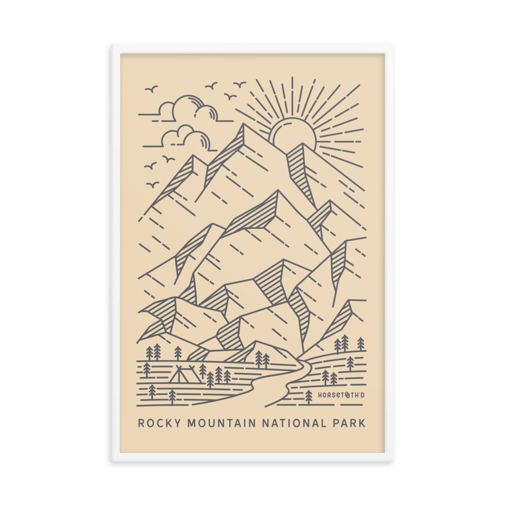 Rocky Mountain National Park Lines (Candlelight) FRAMED Premium Photo Poster
