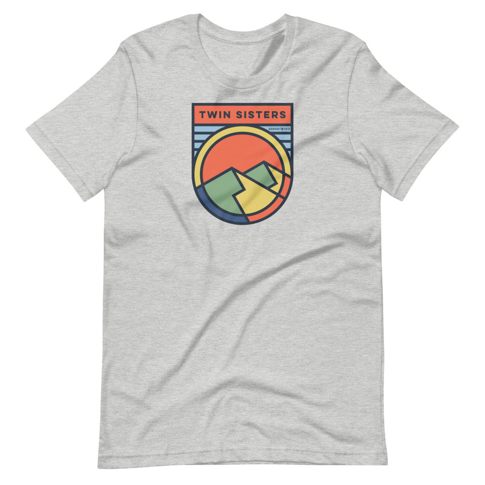 Twin Sisters Peak Colorado T-Shirt Athletic Heather
