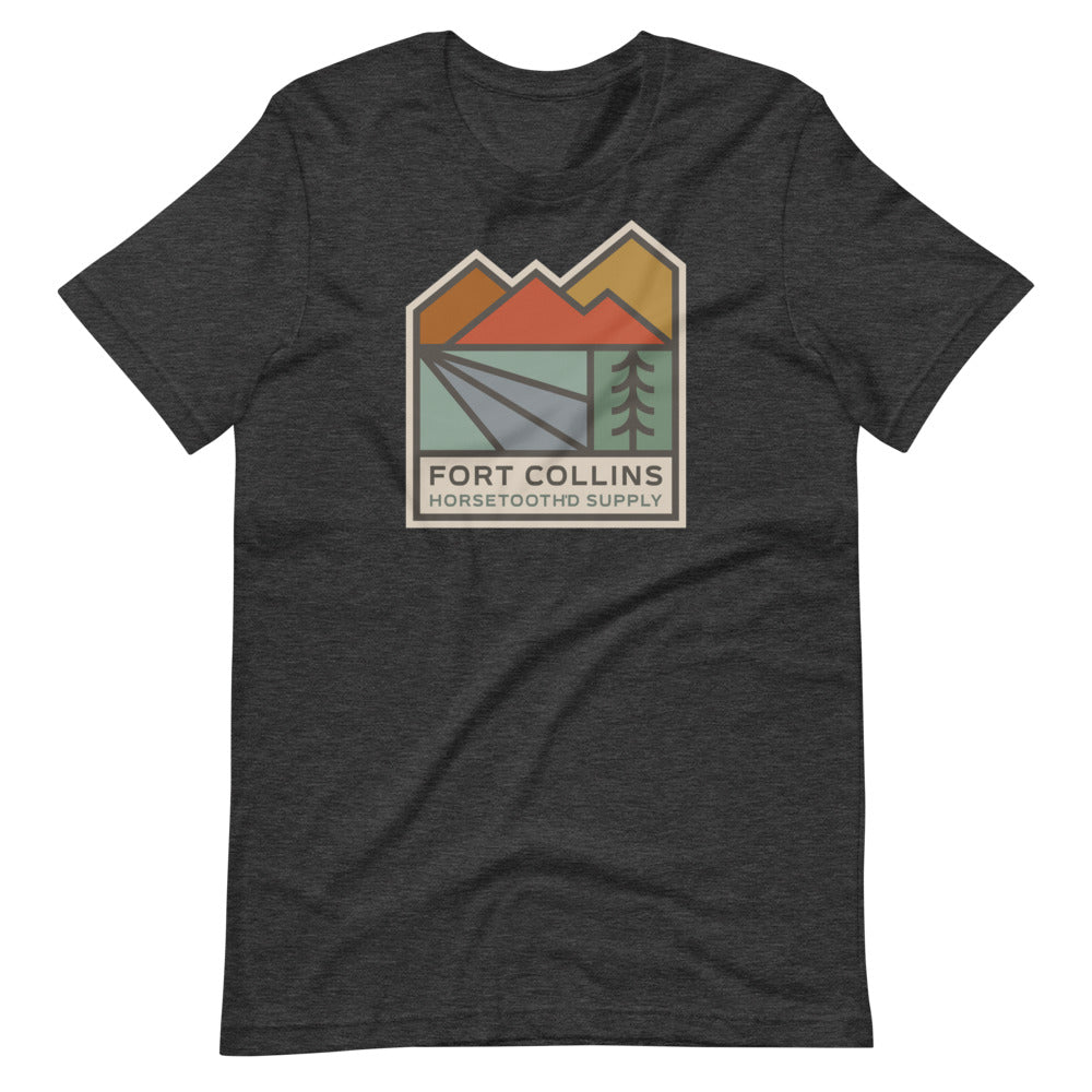 Fort Collins Horsetooth'd Supply T-Shirt Dark Grey Heather