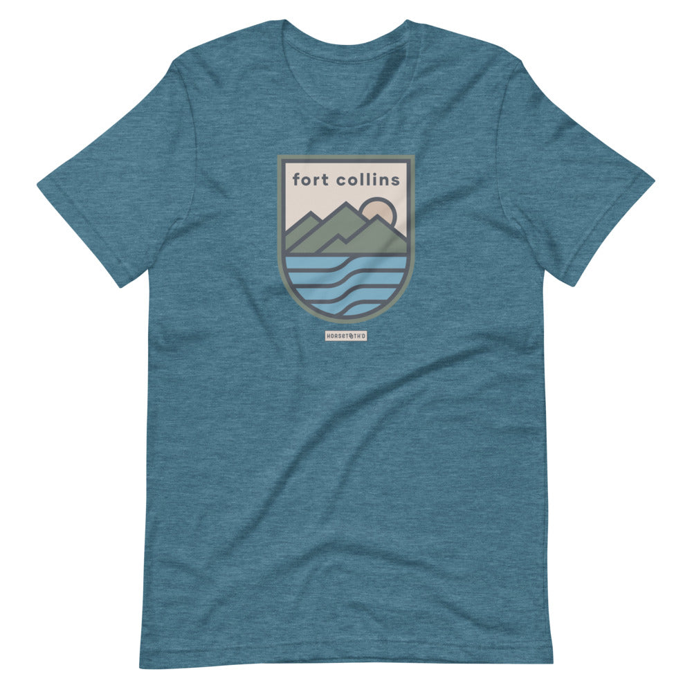 Destination Fort Collins T-Shirt Heather Deep Teal