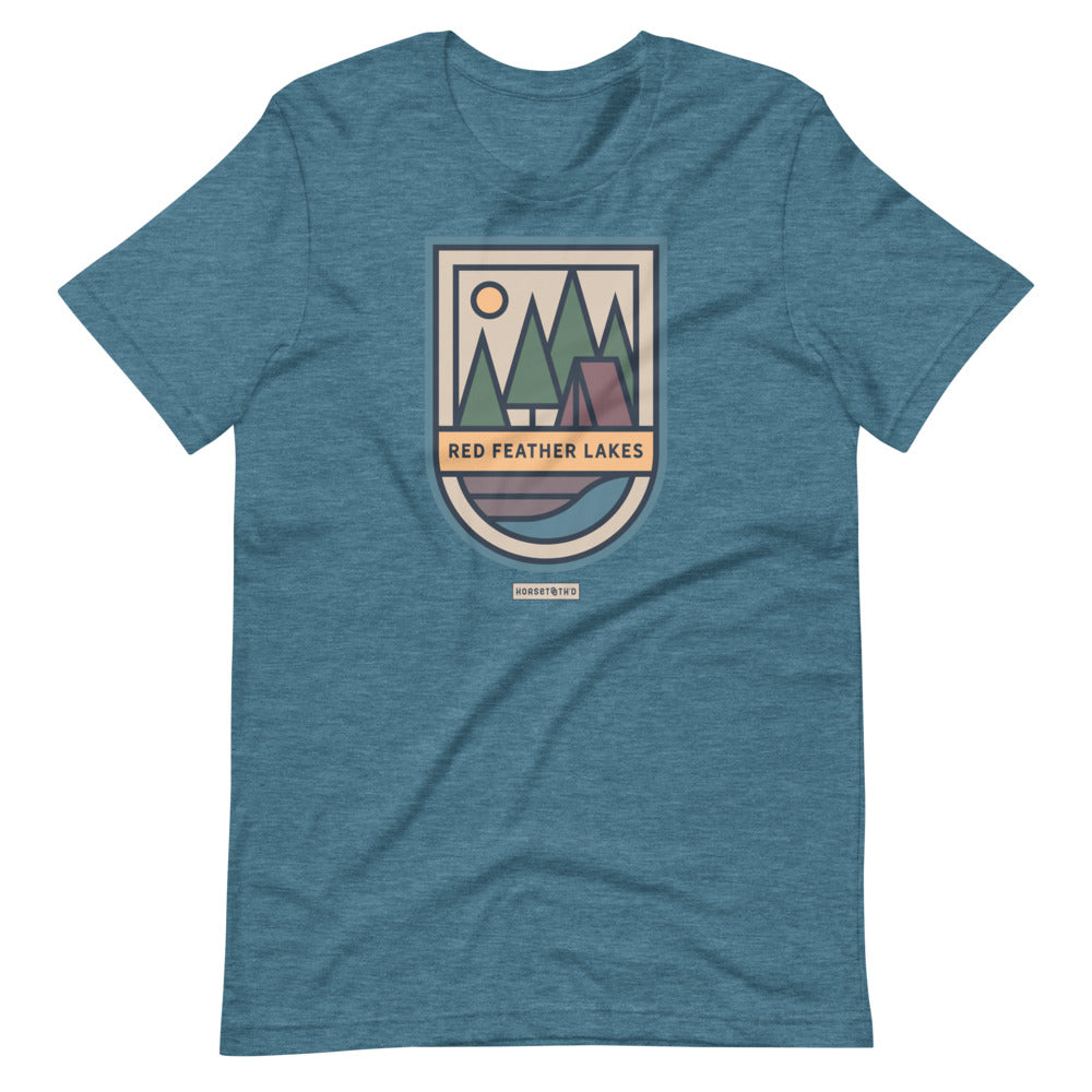 Red Feather Lakes Colorado T-Shirt Heather Deep Teal