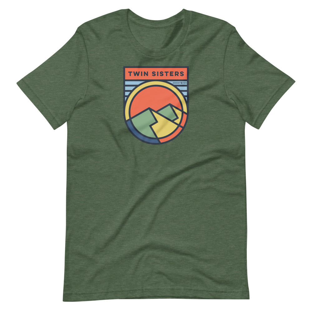 Twin Sisters Peak Colorado T-Shirt Heather Forest