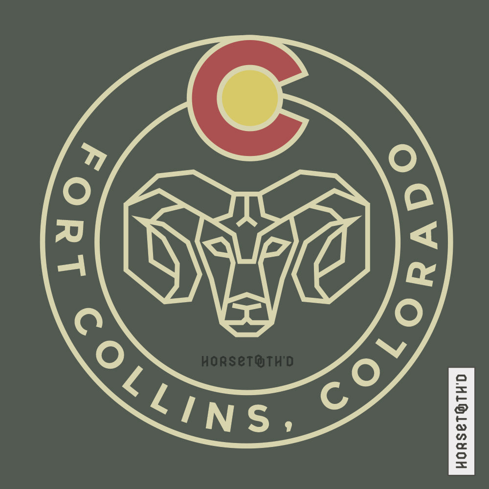 Fort Collins Rams Fort Collins, Colorado Ram T-Shirt by Horsetooth'd | CSU and Colorado ...