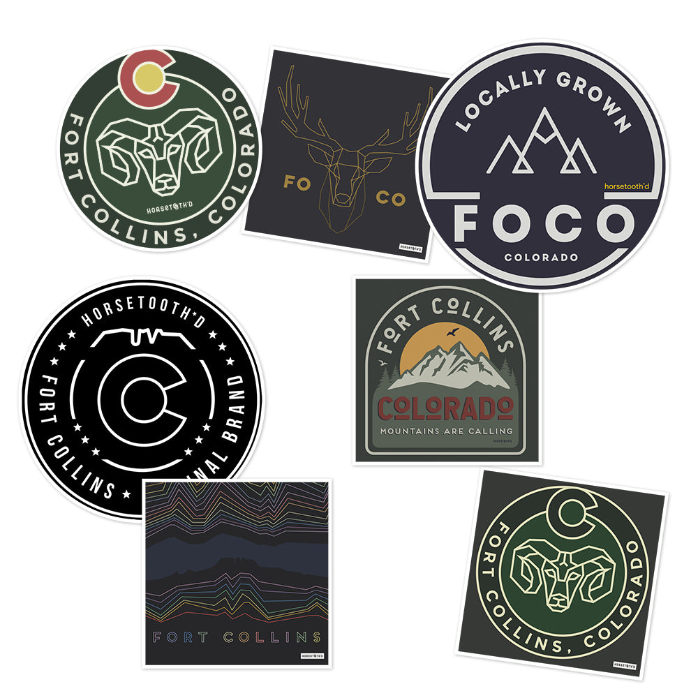 Fort Collins Stickers (7 to choose from)