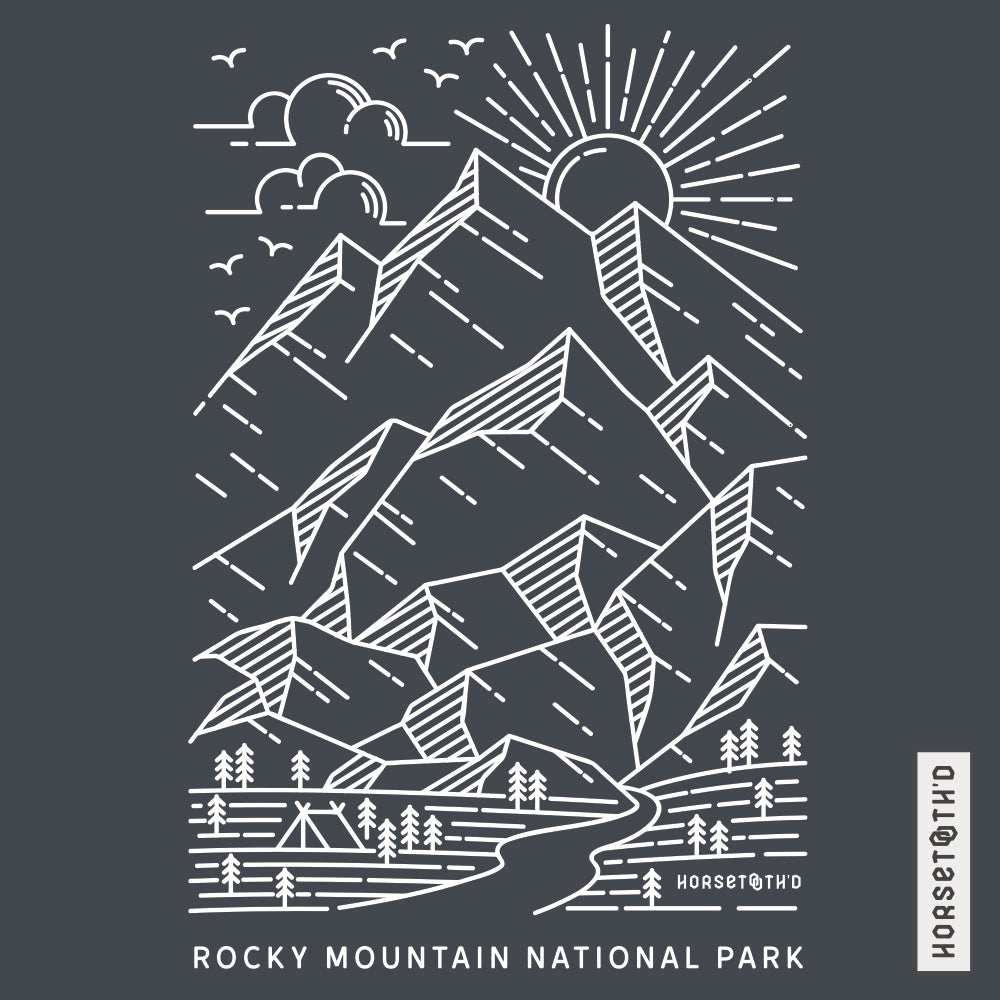 Rocky Mountain National Park Lines Design