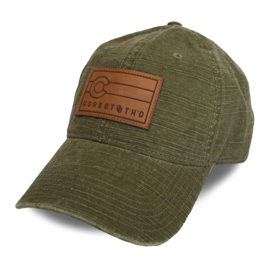 Slub Canvas Hat w/ Leather Patch