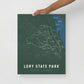 Lory State Park Colorado Map Canvas Print (Green)