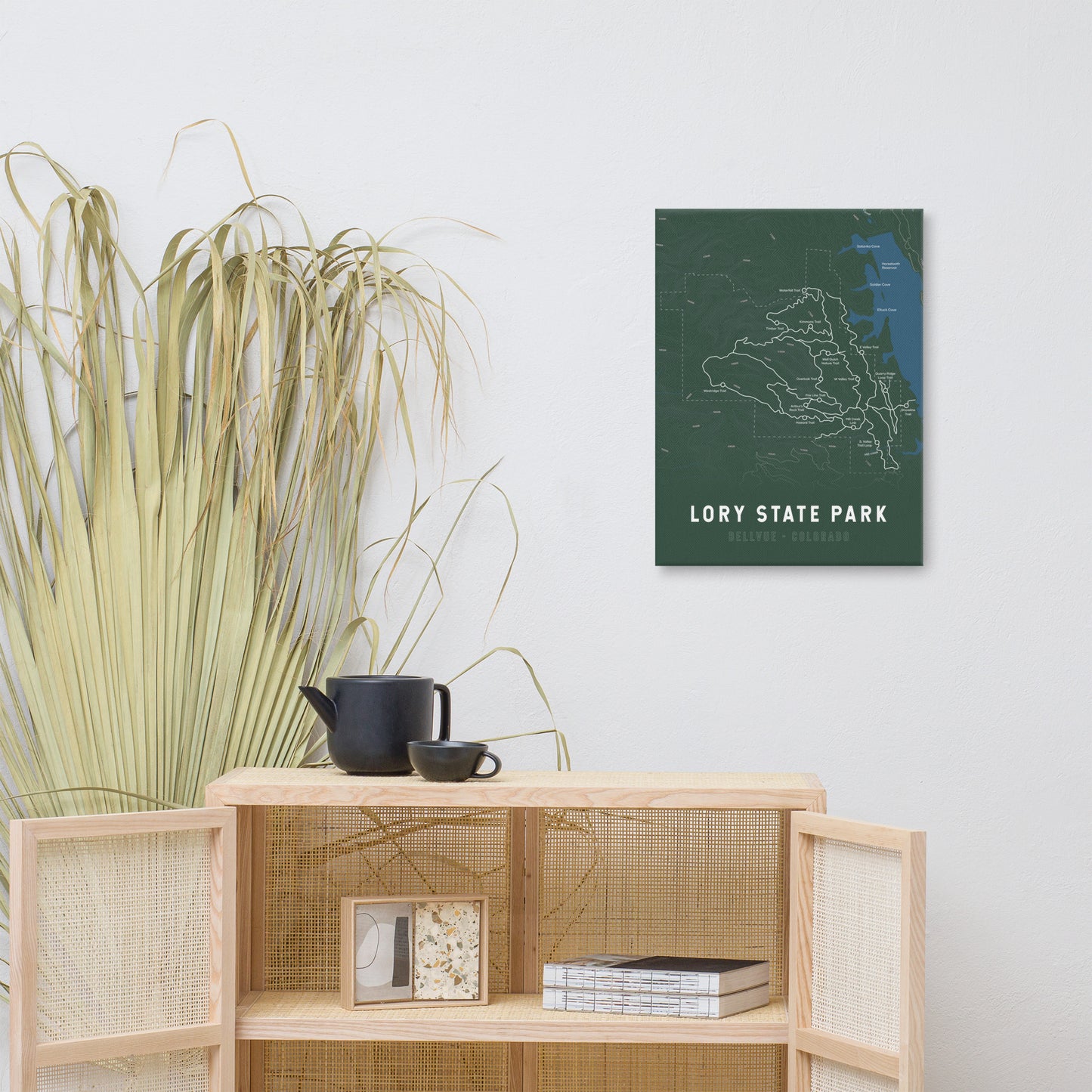 Lory State Park Colorado Map Canvas Print (Green)