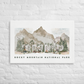 Rocky Mountain National Park Watercolor Canvas Print