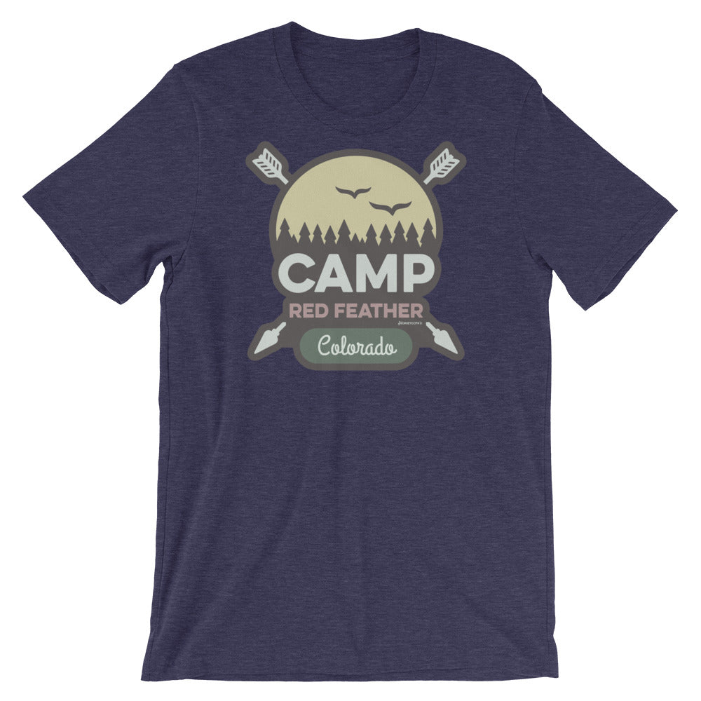 Camp Red Feather Lakes Colorado T-Shirt Heather Midnight