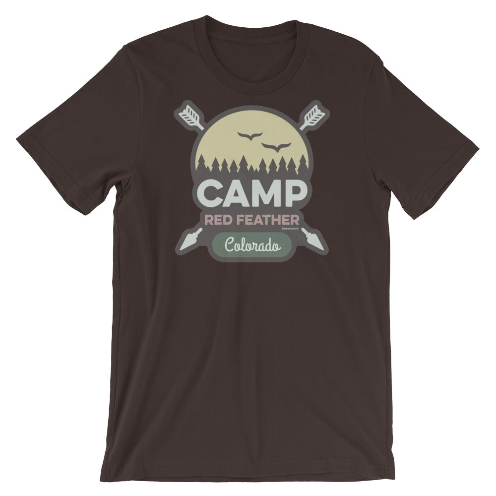 t shirts camping Camp Red Feather T-Shirt