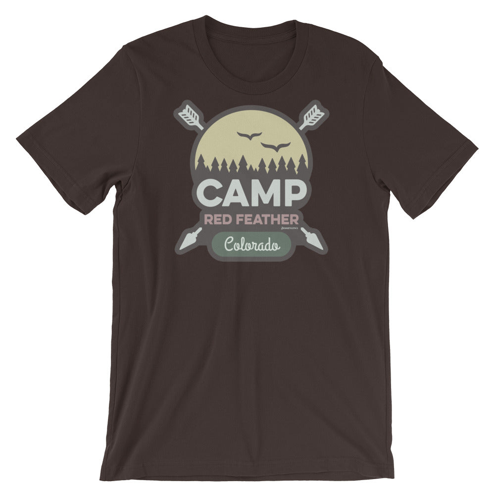Camp Red Feather Lakes Colorado T-Shirt  Brown