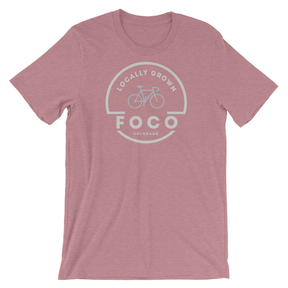 Locally Grown Bike Colorado T-Shirt Heather Orchid