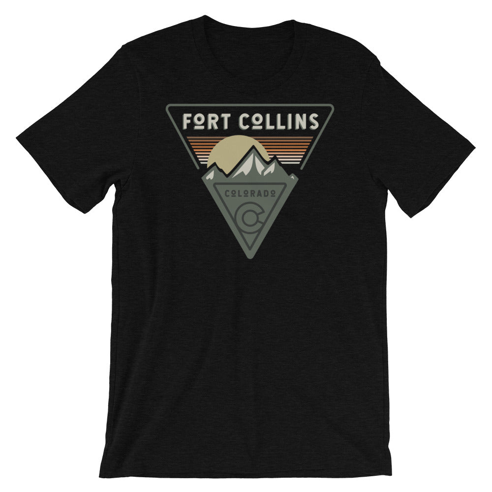 Fort Collins Mountain Tri T-Shirt Black Heather