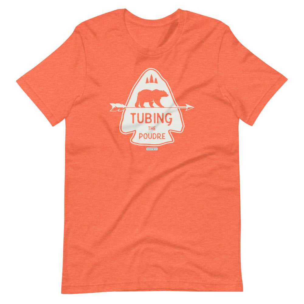 Tubing the Poudre T-Shirt Heather Orange